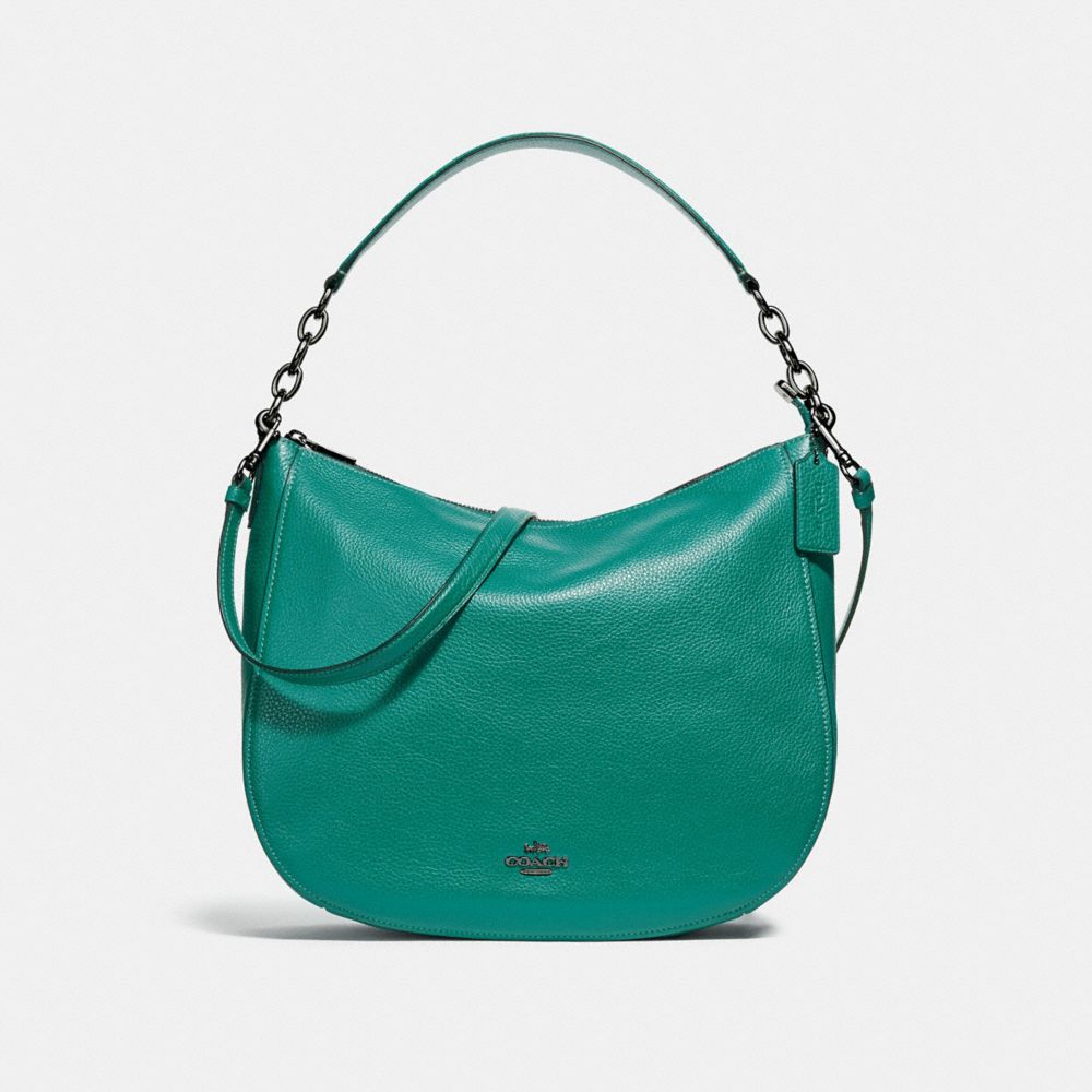 ELLE HOBO - TEAL/BLACK ANTIQUE NICKEL - COACH F31399