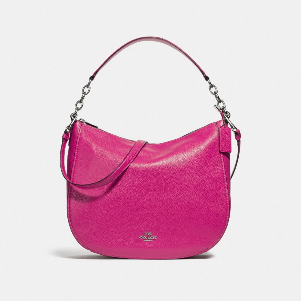 COACH F31399 - ELLE HOBO CERISE/SILVER