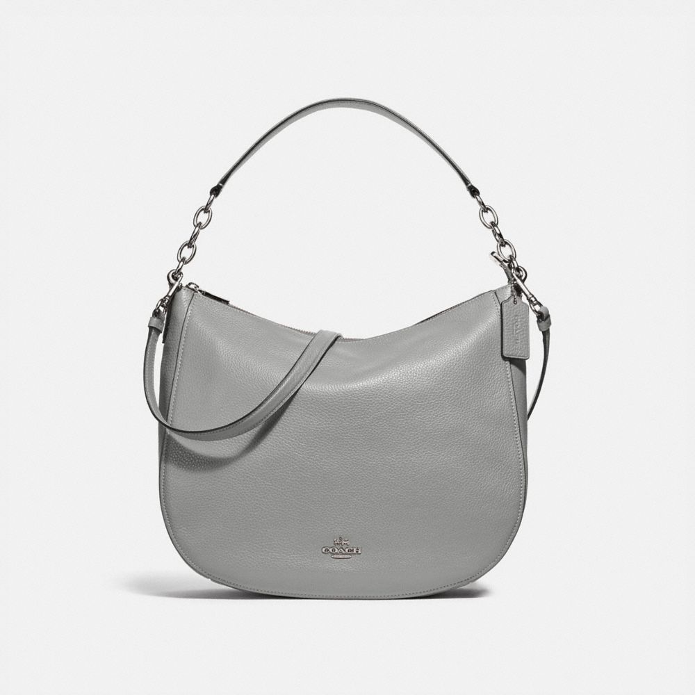 COACH ELLE HOBO - HEATHER GREY/SILVER - F31399