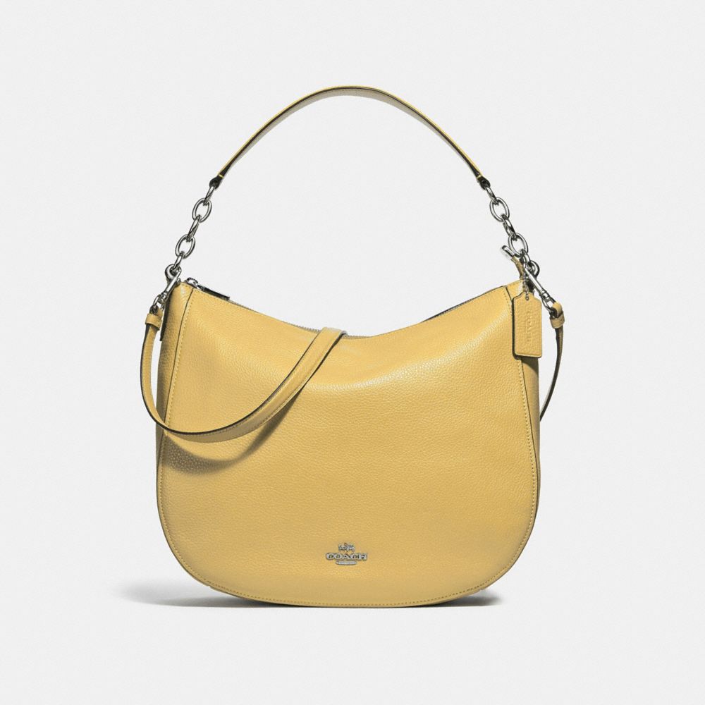 COACH F31399 Elle Hobo LIGHT YELLOW/SILVER