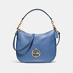 COACH F31400 - ELLE HOBO DARK PERIWINKLE/OLD BRASS