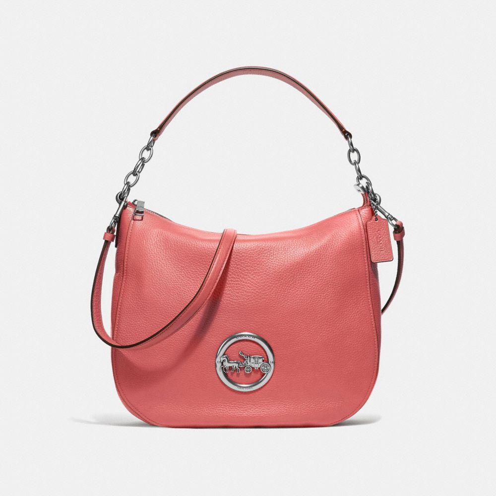 ELLE HOBO - F31400 - ROSE PETAL/SILVER