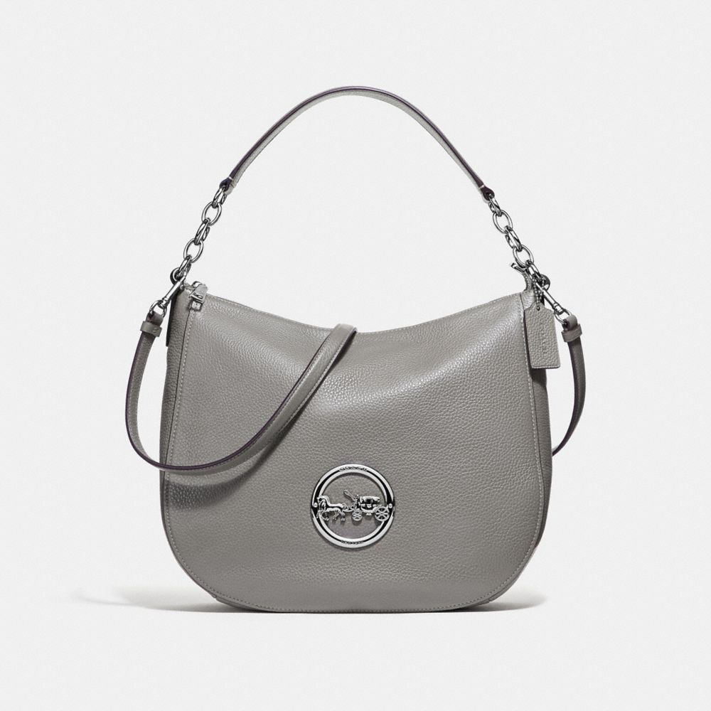 COACH F31400 ELLE HOBO HEATHER GREY/SILVER