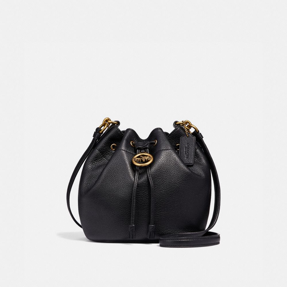 COACH F31412 - ELLE DRAWSTRING CROSSBODY - BLACK/OLD BRASS | COACH HANDBAGS