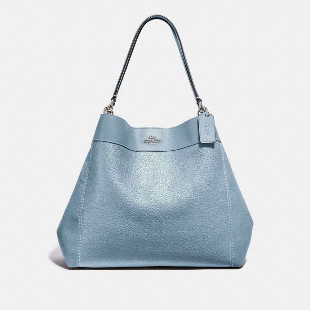 LARGE LEXY SHOULDER BAG - CORNFLOWER/SILVER - COACH F31415