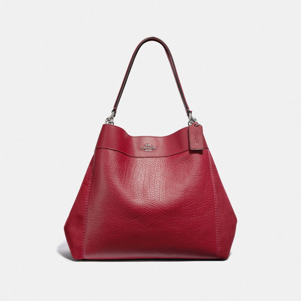 LARGE LEXY SHOULDER BAG - CHERRY/SILVER - COACH F31415