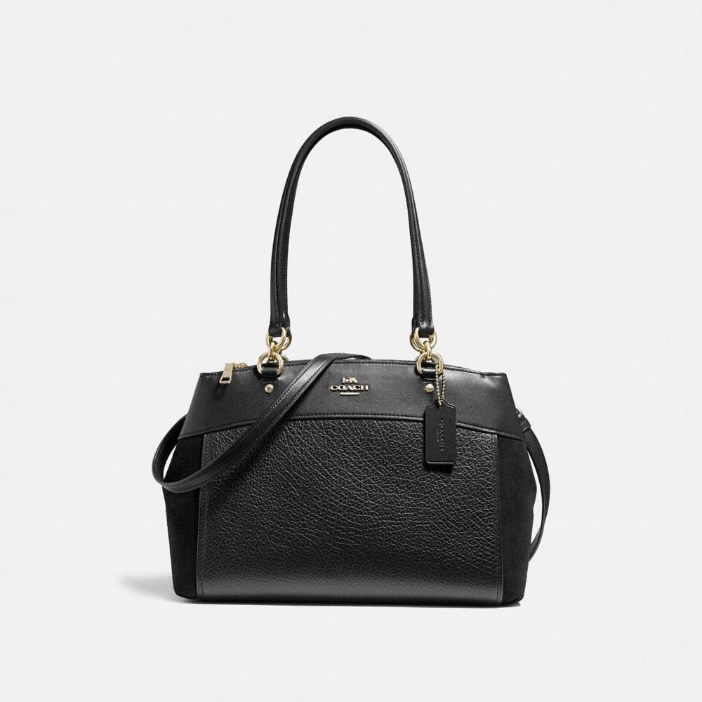 COACH F31418 BROOKE CARRYALL BLACK/LIGHT GOLD