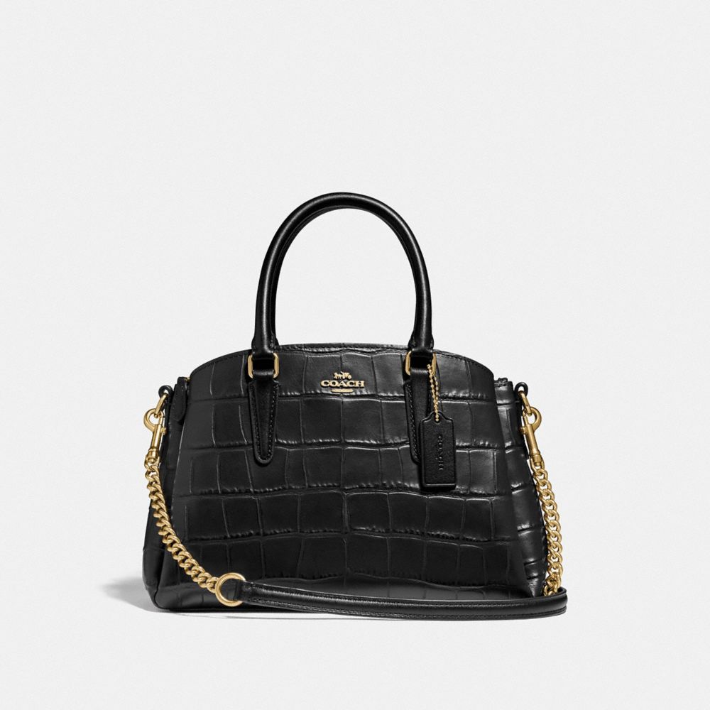 MINI SAGE CARRYALL - BLACK/LIGHT GOLD - COACH F31438