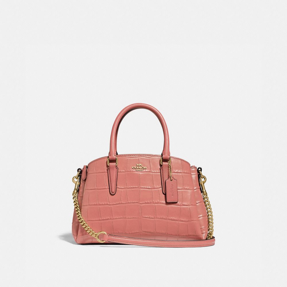 COACH MINI SAGE CARRYALL - MELON/LIGHT GOLD - F31438