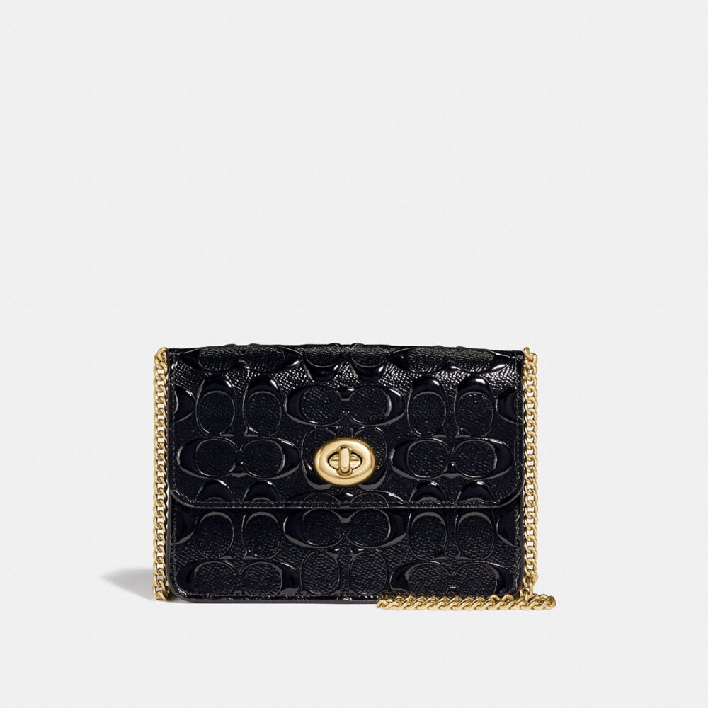 BOWERY CROSSBODY IN SIGNATURE LEATHER - BLACK/BLACK/LIGHT GOLD - COACH F31440