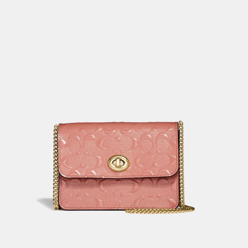 COACH F31440 BOWERY CROSSBODY IN SIGNATURE LEATHER MELON/LIGHT GOLD