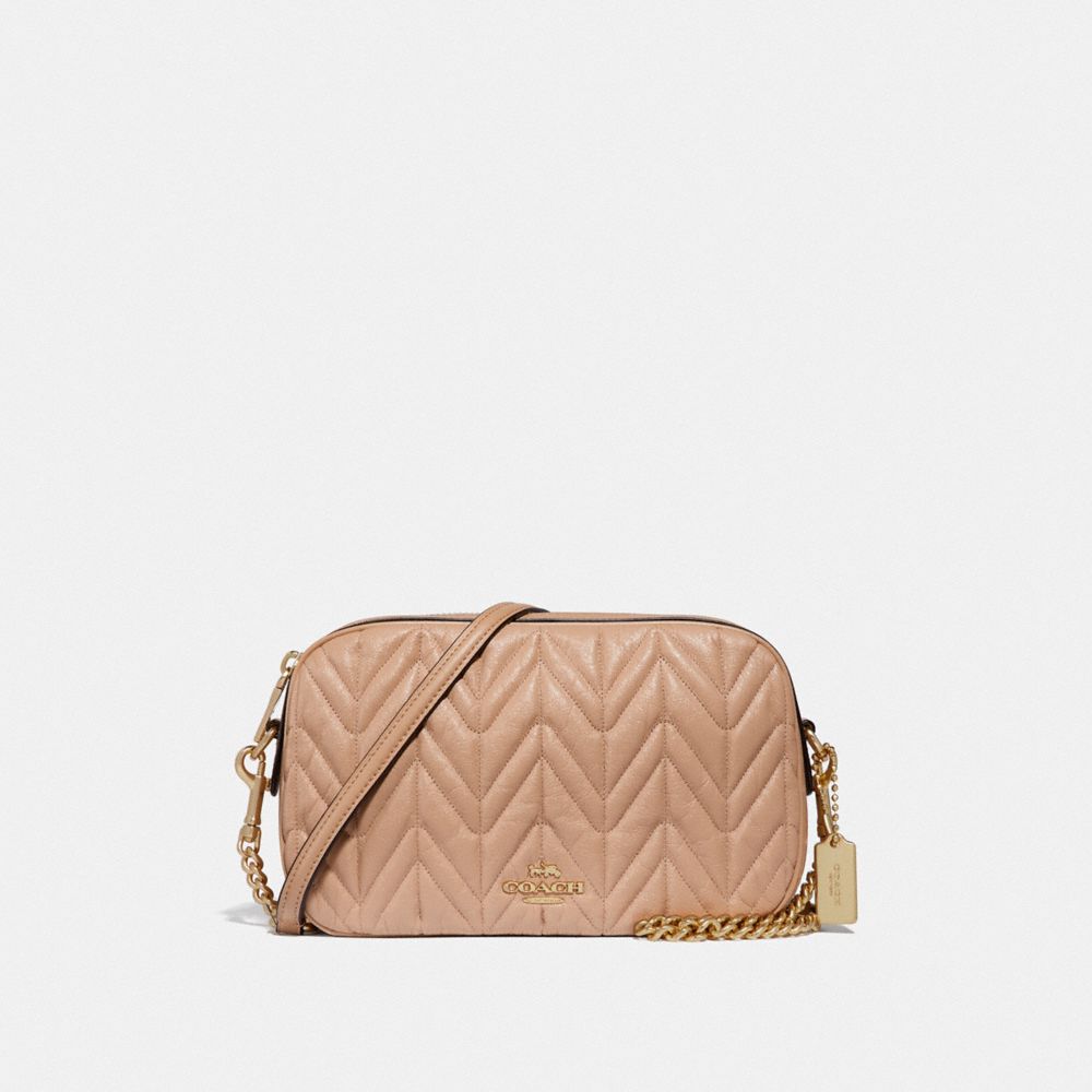 COACH F31459 ISLA CHAIN CROSSBODY WITH QUILTING BEECHWOOD/LIGHT GOLD