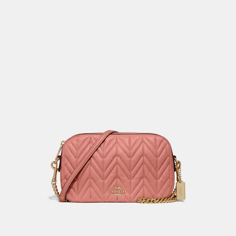 ISLA CHAIN CROSSBODY WITH QUILTING - F31459 - MELON/LIGHT GOLD