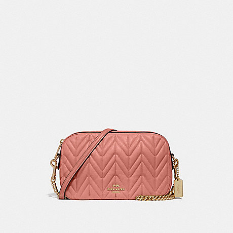 COACH F31459 ISLA CHAIN CROSSBODY WITH QUILTING MELON/LIGHT-GOLD