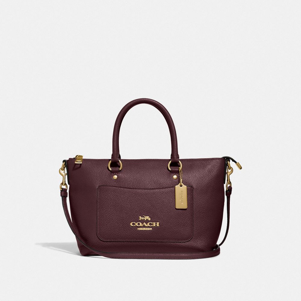 COACH F31466 Mini Emma Satchel OXBLOOD 1/LIGHT GOLD