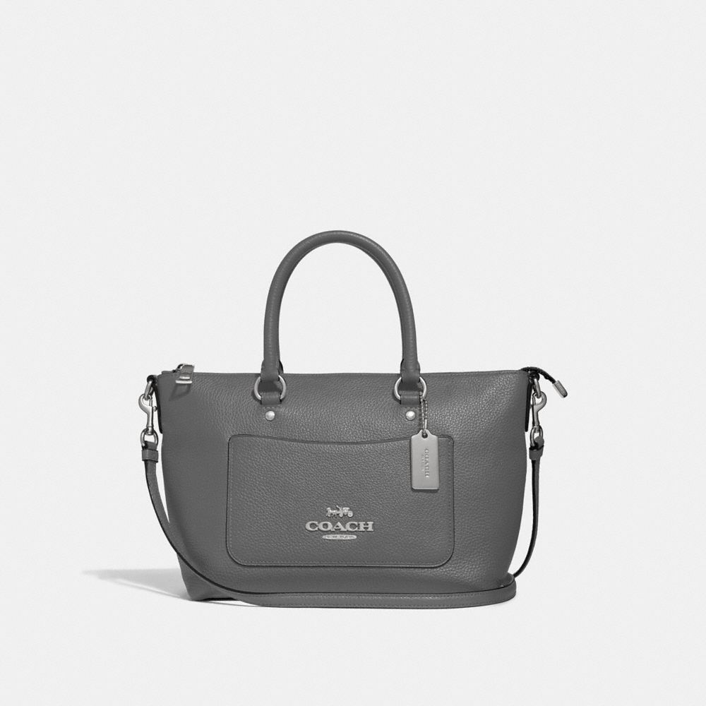 MINI EMMA SATCHEL - HEATHER GREY/SILVER - COACH F31466