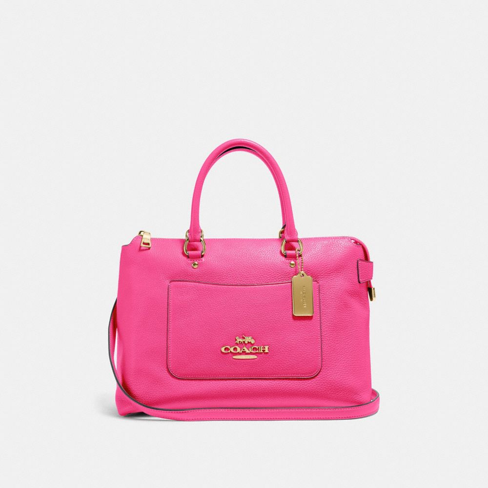 COACH F31467 EMMA SATCHEL PINK RUBY/GOLD