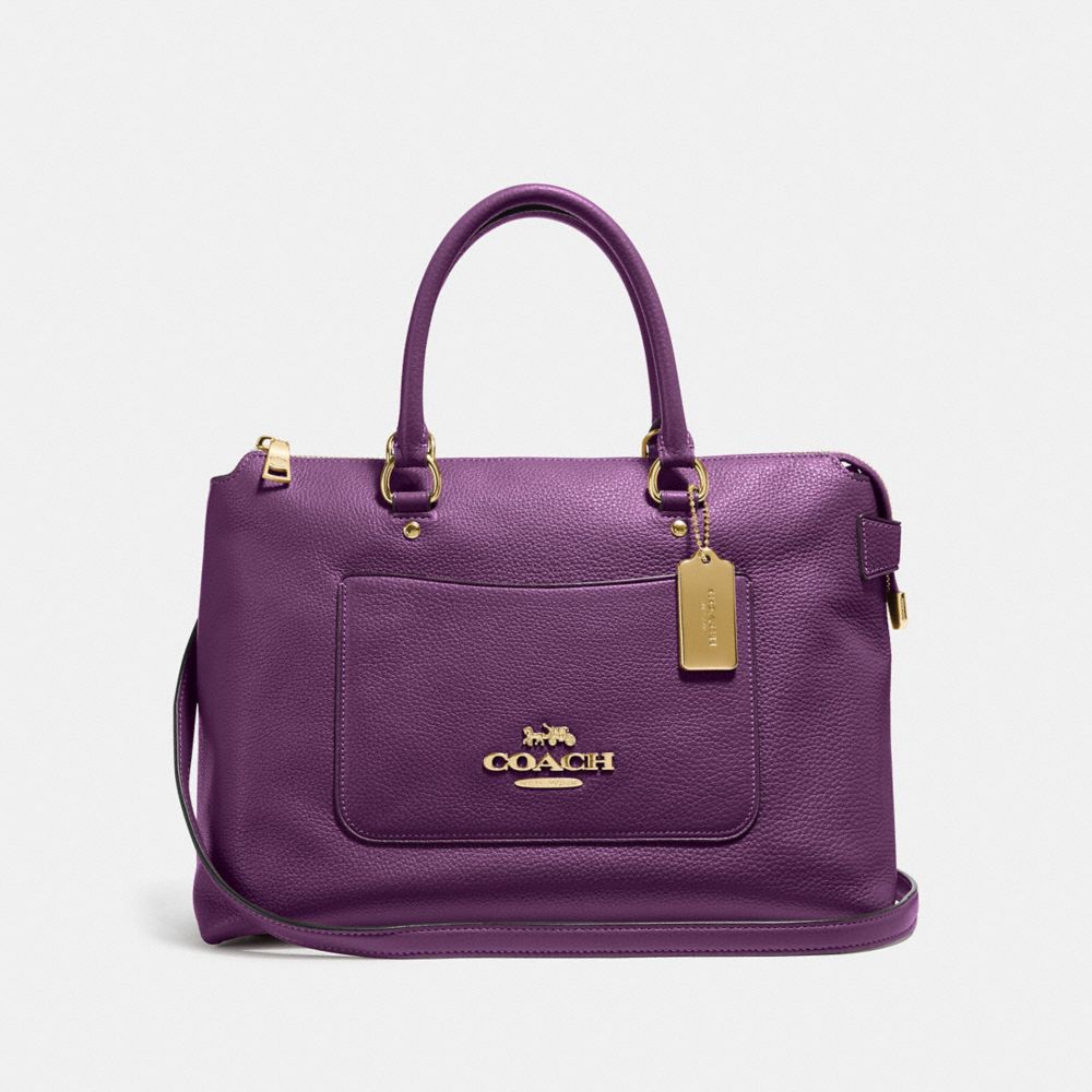 EMMA SATCHEL - GOLD/BLACKBERRY - COACH F31467