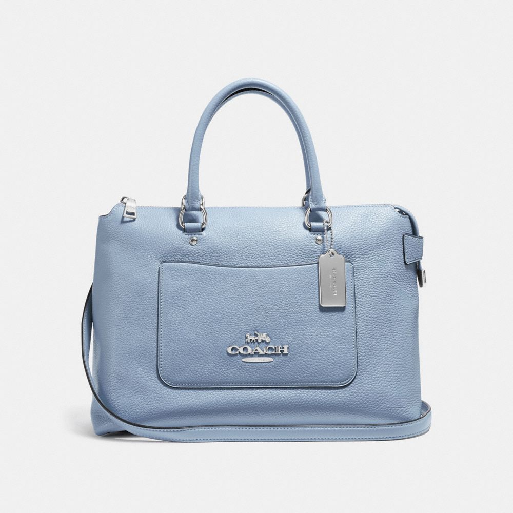 COACH F31467 Emma Satchel CORNFLOWER/SILVER