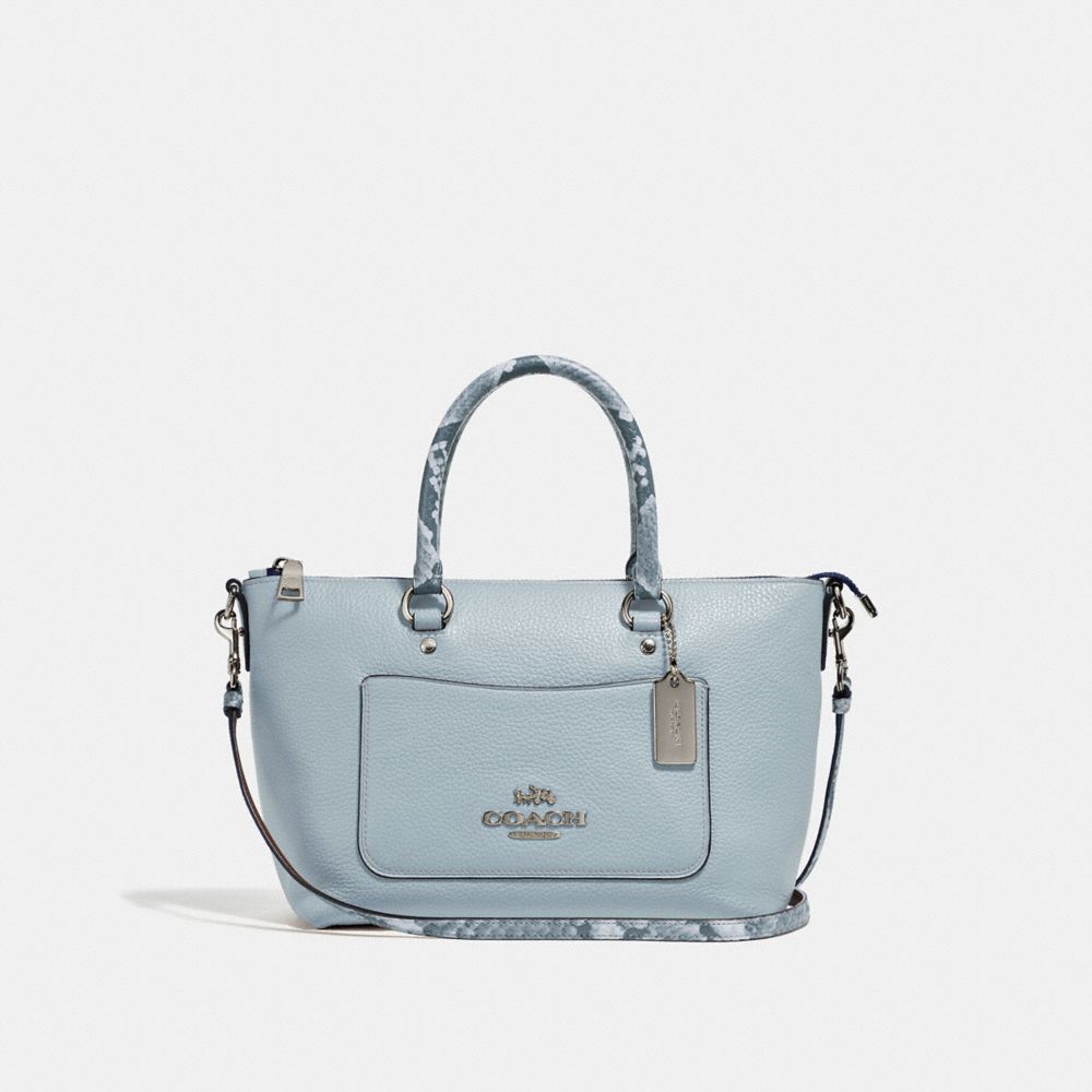 MINI EMMA SATCHEL - f31470 - SILVER/PALE BLUE