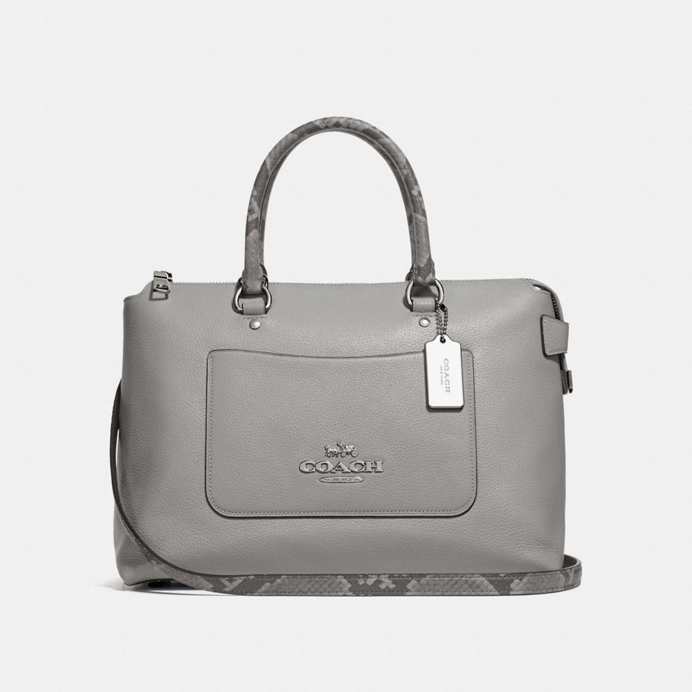 COACH f31471 EMMA SATCHEL heather grey/silver