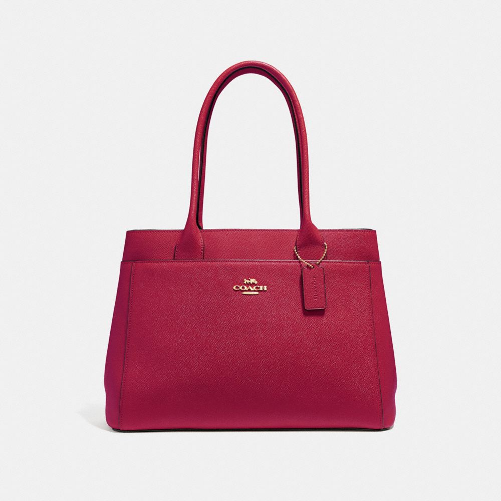 COACH CASEY TOTE - CHERRY /LIGHT GOLD - F31474