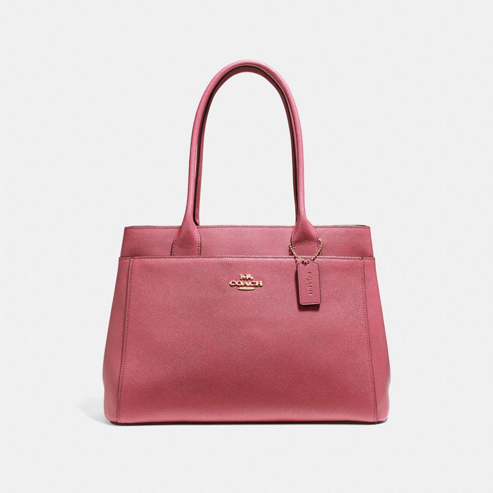 CASEY TOTE - F31474 - STRAWBERRY/LIGHT GOLD