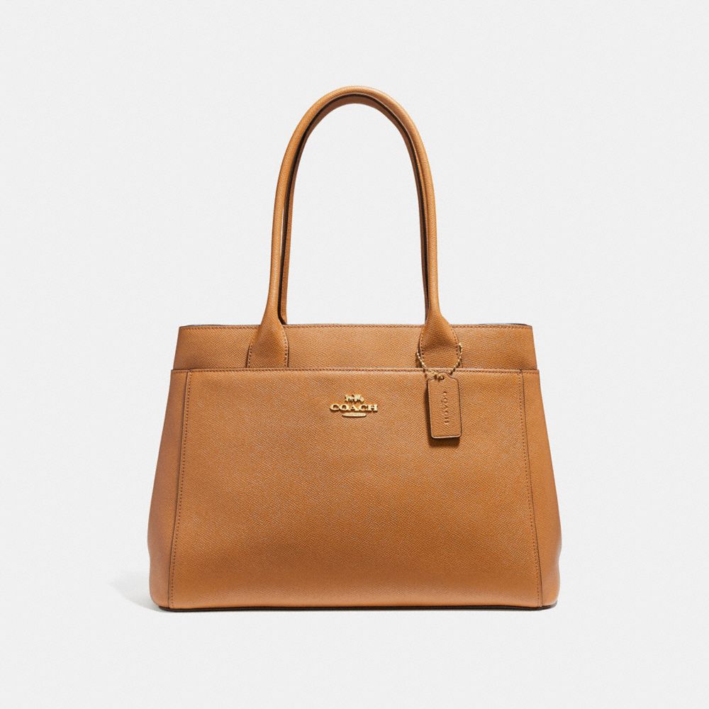 CASEY TOTE - f31474 - LIGHT SADDLE/IMITATION GOLD