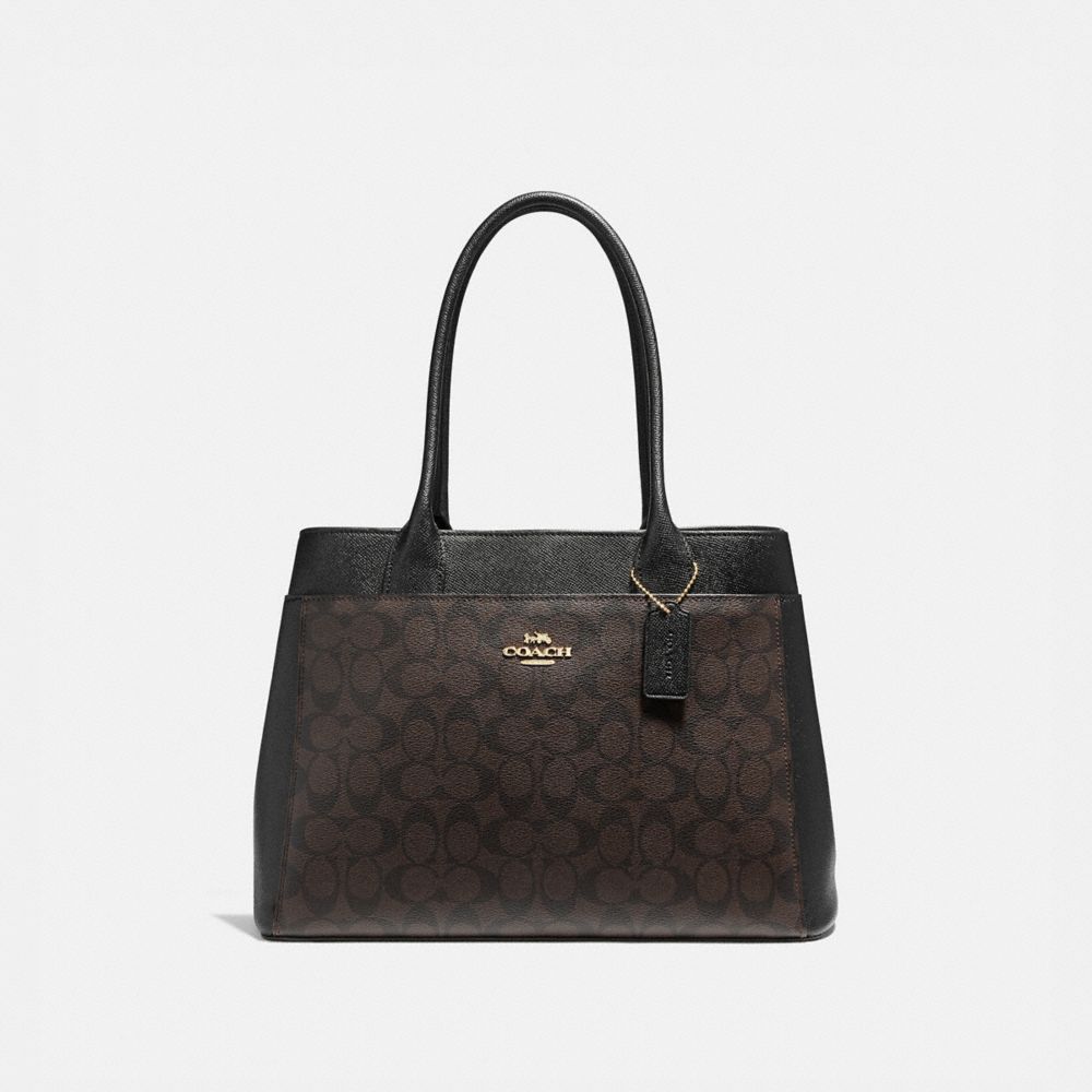 COACH F31475 - CASEY TOTE IN SIGNATURE CANVAS - BROWN/BLACK/LIGHT GOLD ...