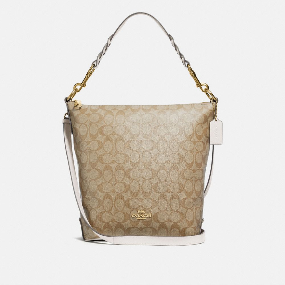 COACH ABBY DUFFLE IN SIGNATURE CANVAS - LIGHT KHAKI/CHALK/IMITATION GOLD - F31477