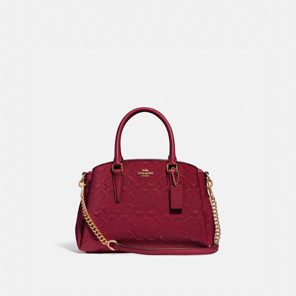 COACH F31485 - MINI SAGE CARRYALL IN SIGNATURE LEATHER IM/CHERRY