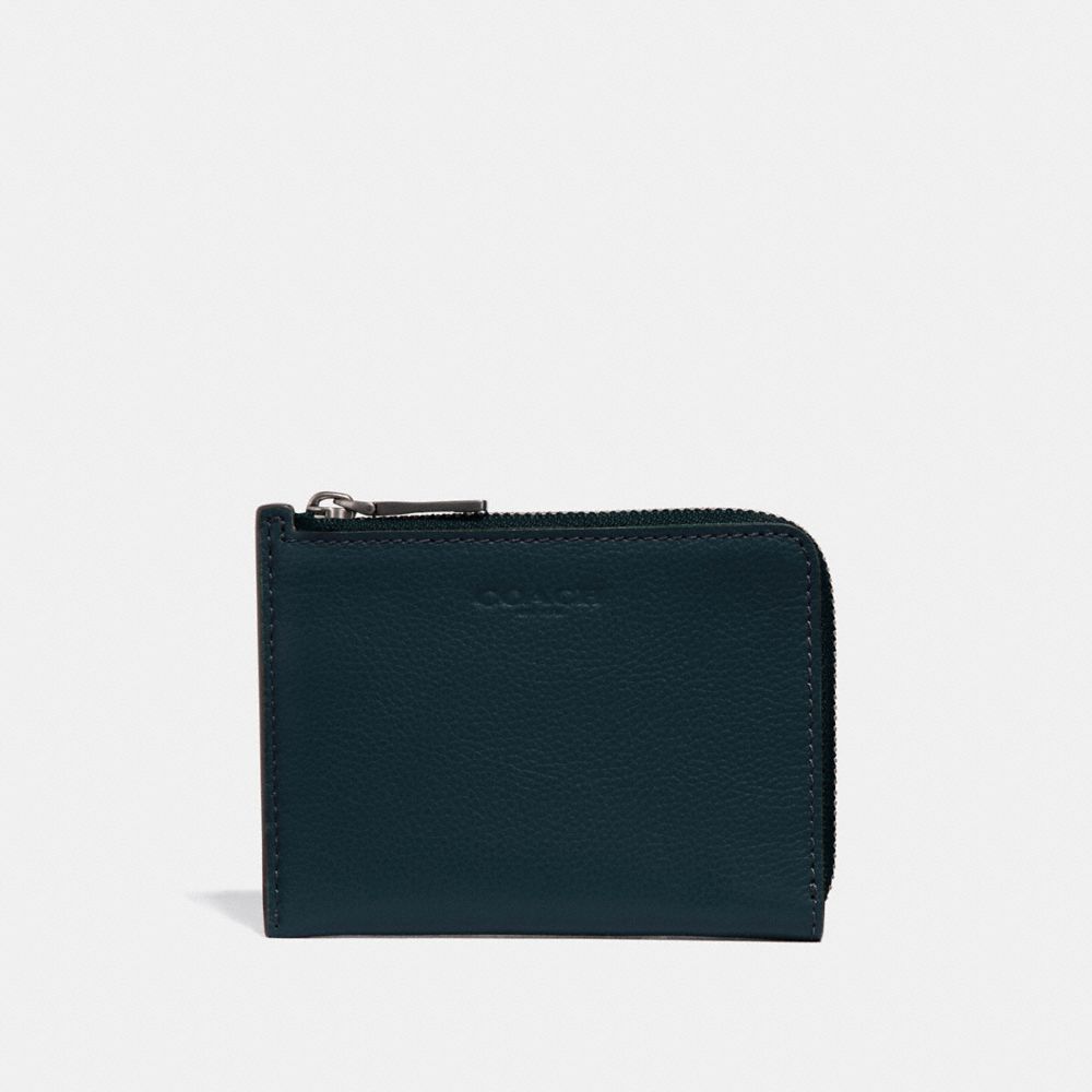 L-ZIP WALLET - MIDNIGHT NAVY/BLACK ANTIQUE NICKEL - COACH F31489