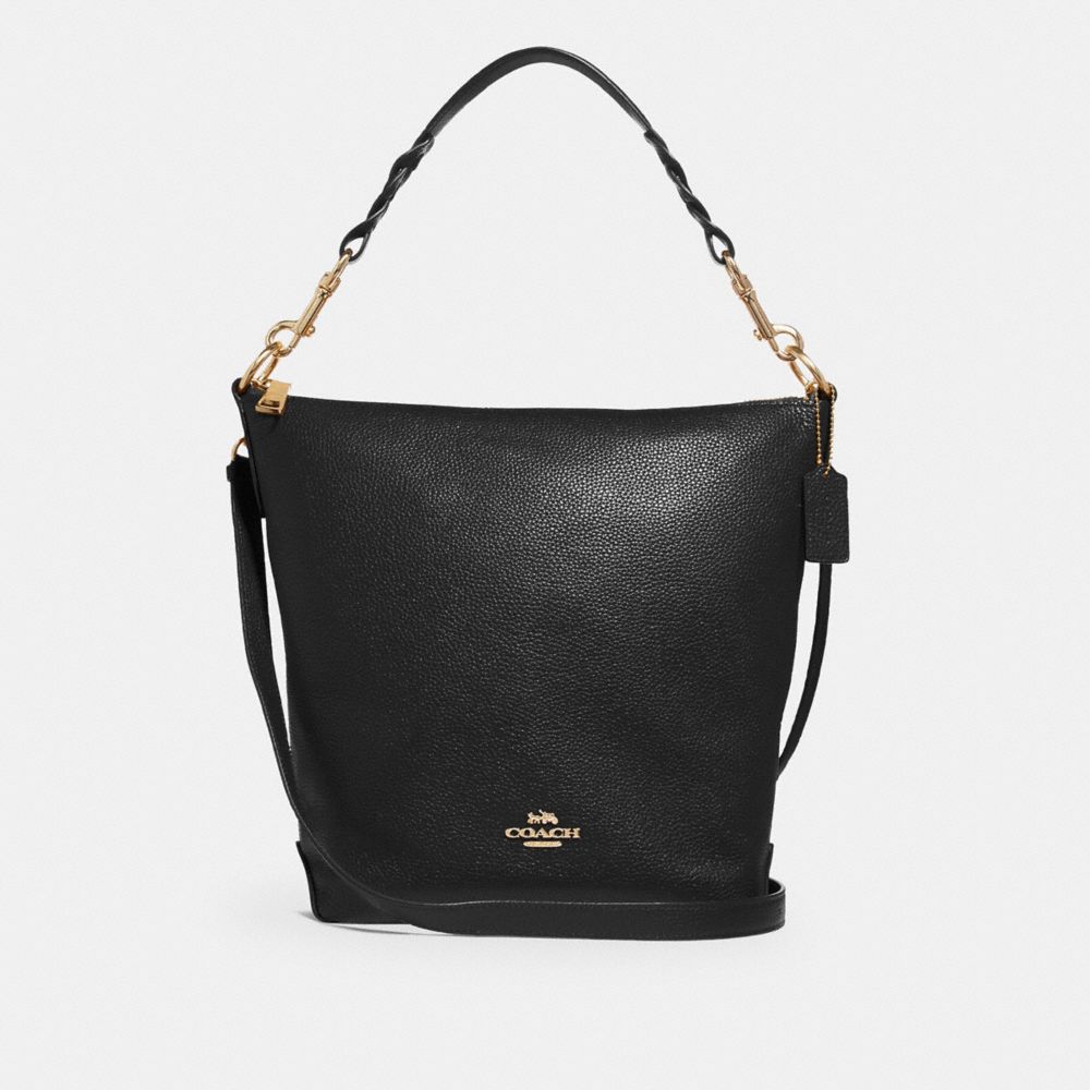 COACH ABBY DUFFLE SHOULDER BAG - BLACK/IMITATION GOLD - f31507