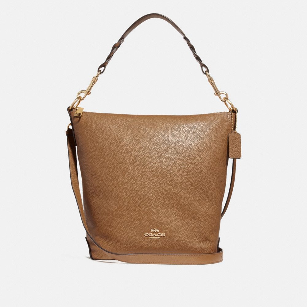 ABBY DUFFLE SHOULDER BAG - f31507 - LIGHT SADDLE/IMITATION GOLD