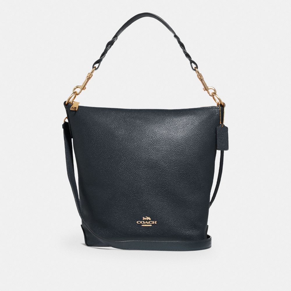 COACH f31507 ABBY DUFFLE SHOULDER BAG MIDNIGHT/IMITATION GOLD