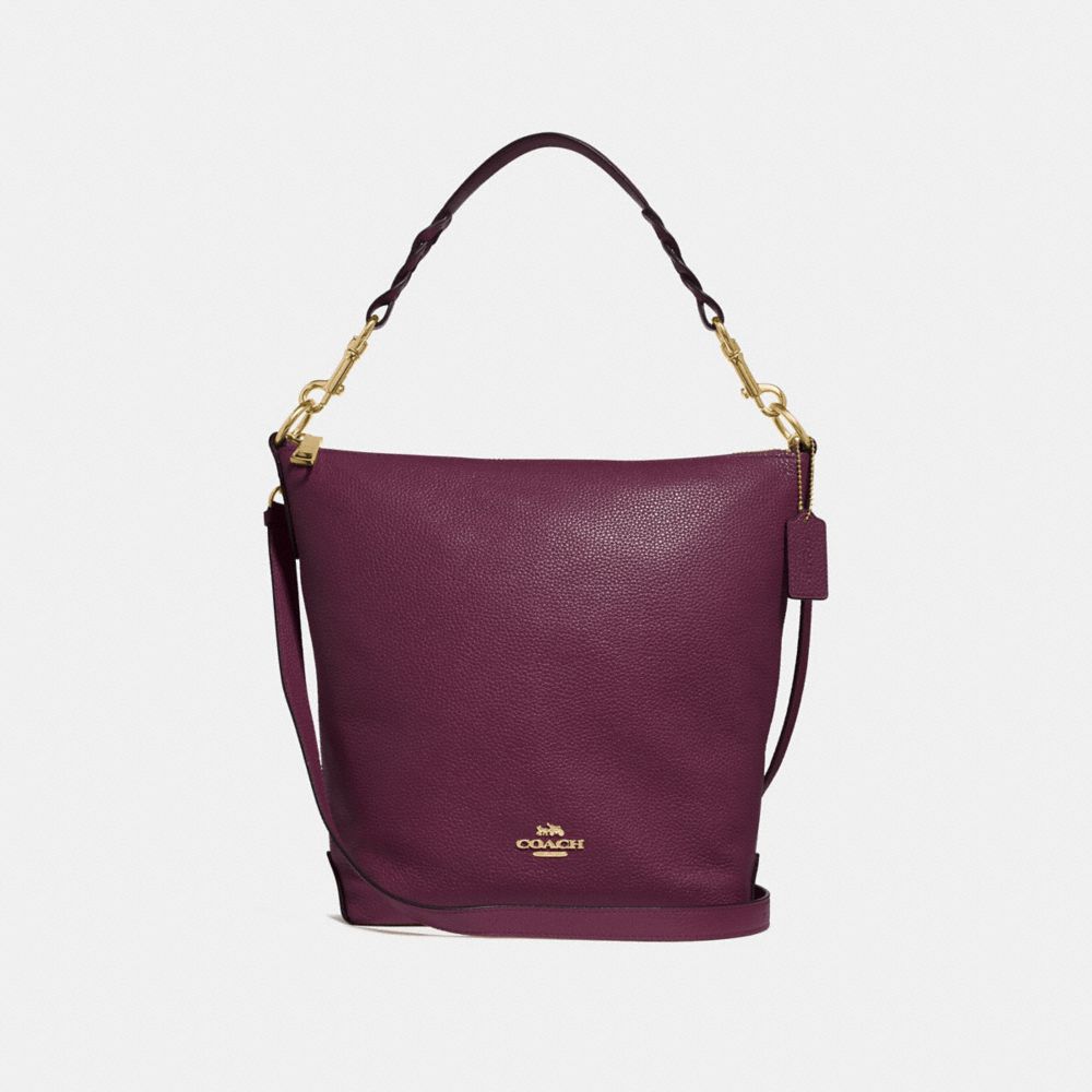 ABBY DUFFLE - F31507 - RASPBERRY/LIGHT GOLD