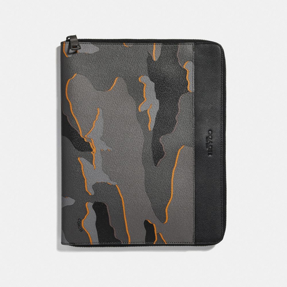 TECH CASE WITH CAMO PRINT - f31513 - ANTIQUE NICKEL/GREY MULTI