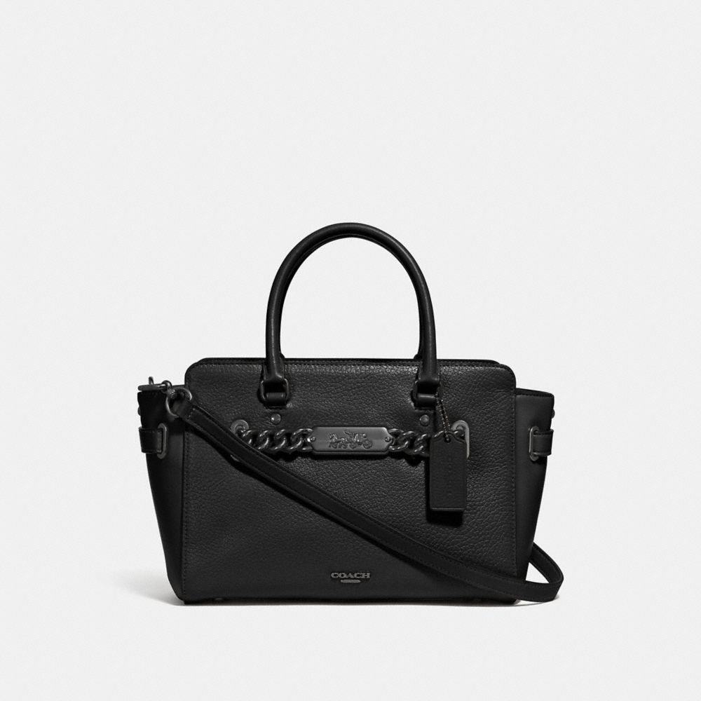 COACH F31525 BLAKE CARRYALL 25 BLACK/BLACK ANTIQUE NICKEL