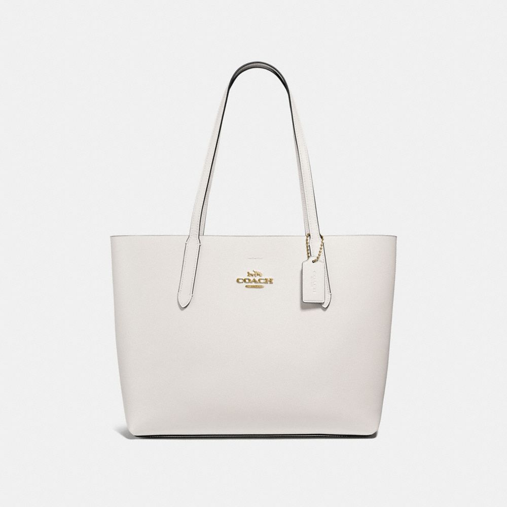 AVENUE TOTE - F31535 - CHALK/WINE/IMITATION GOLD