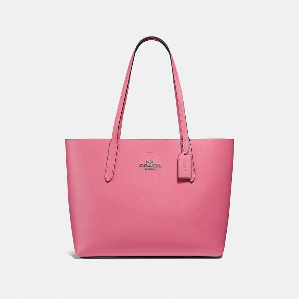 COACH F31535 AVENUE TOTE LIGHT PINK/OXBLOOD/SILVER