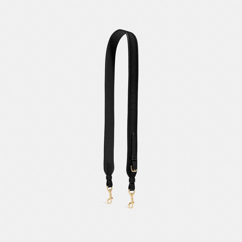 NOVELTY STRAP - F31539 - BLACK/LIGHT GOLD