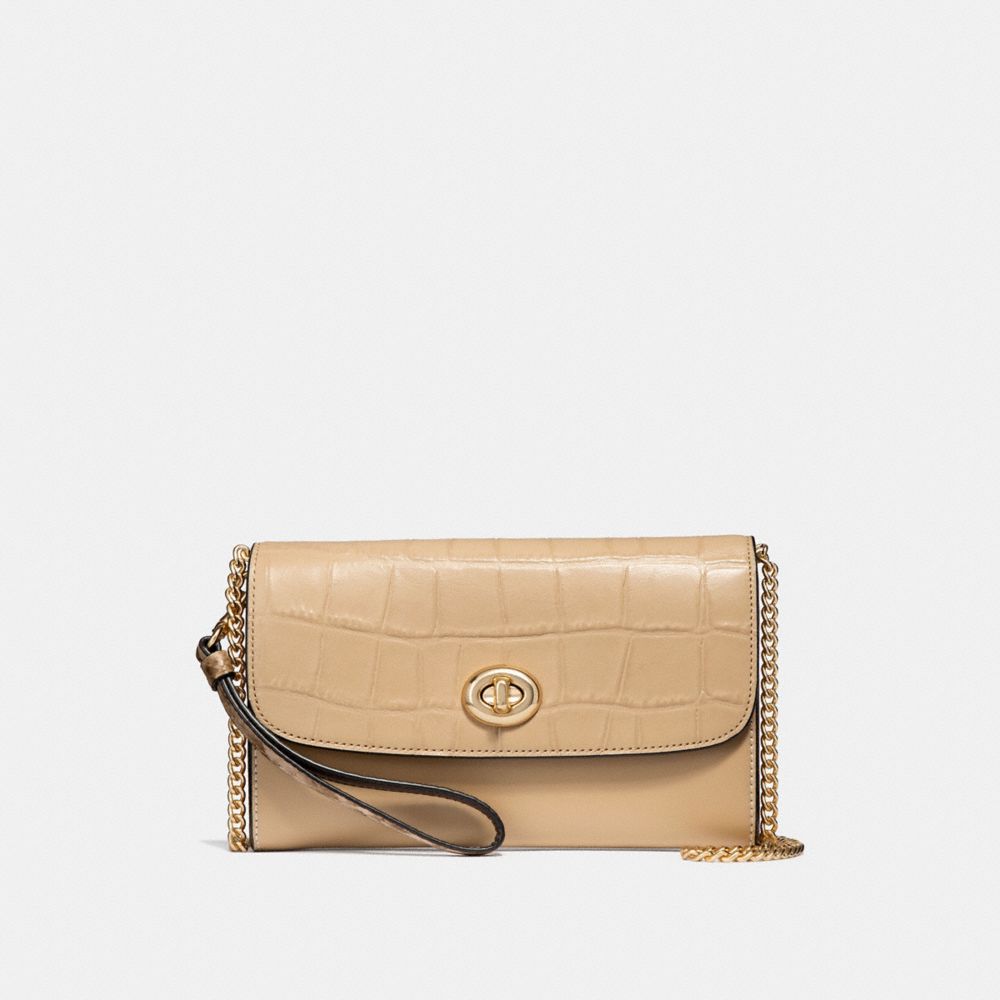 COACH CHAIN CROSSBODY - BEECHWOOD/light gold - F31552