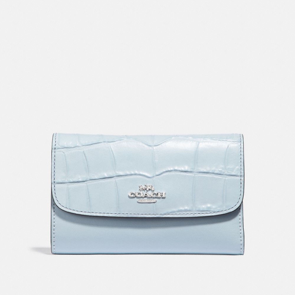 COACH F31566 Medium Envelope Wallet SILVER/PALE BLUE