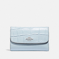 COACH F31566 Medium Envelope Wallet SILVER/PALE BLUE