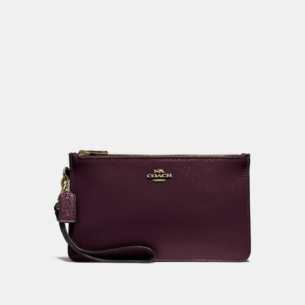 COACH CROSBY CLUTCH - OXBLOOD 1/LIGHT GOLD - F31585