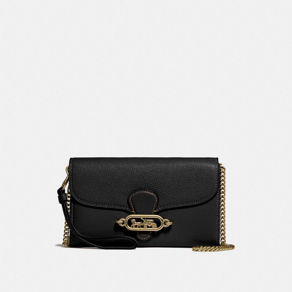 CHAIN CROSSBODY - COACH f31610 - BLACK/OLD BRASS