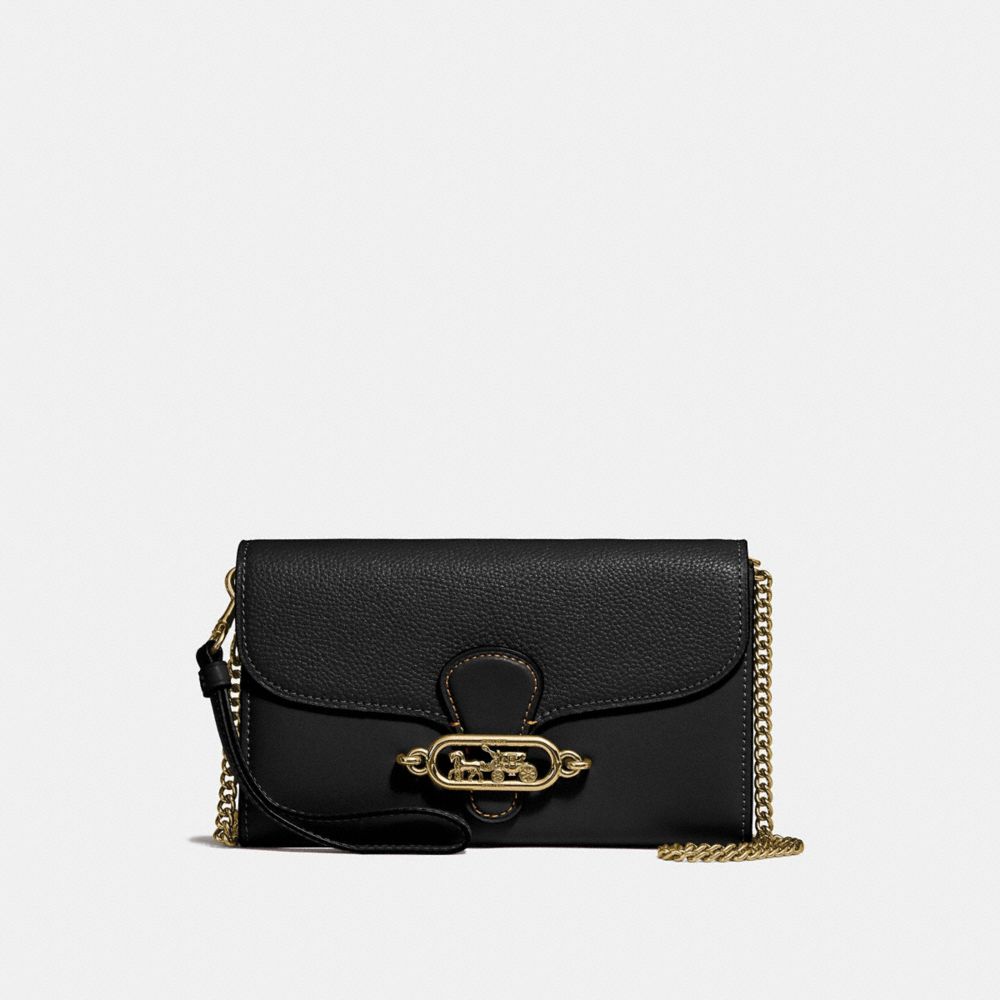 COACH F31610 Chain Crossbody BLACK/OLD BRASS