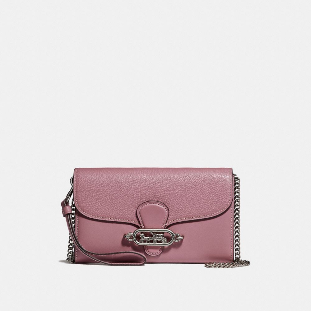 CHAIN CROSSBODY - COACH F31610 - SILVER/DUSTY ROSE