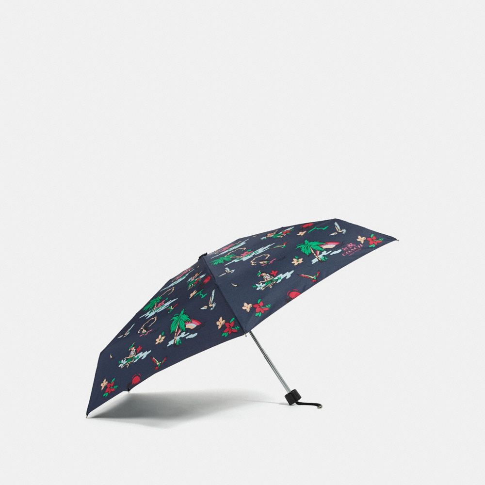 COACH F31644 Mini Hula Girl Umbrella MULTI/SILVER