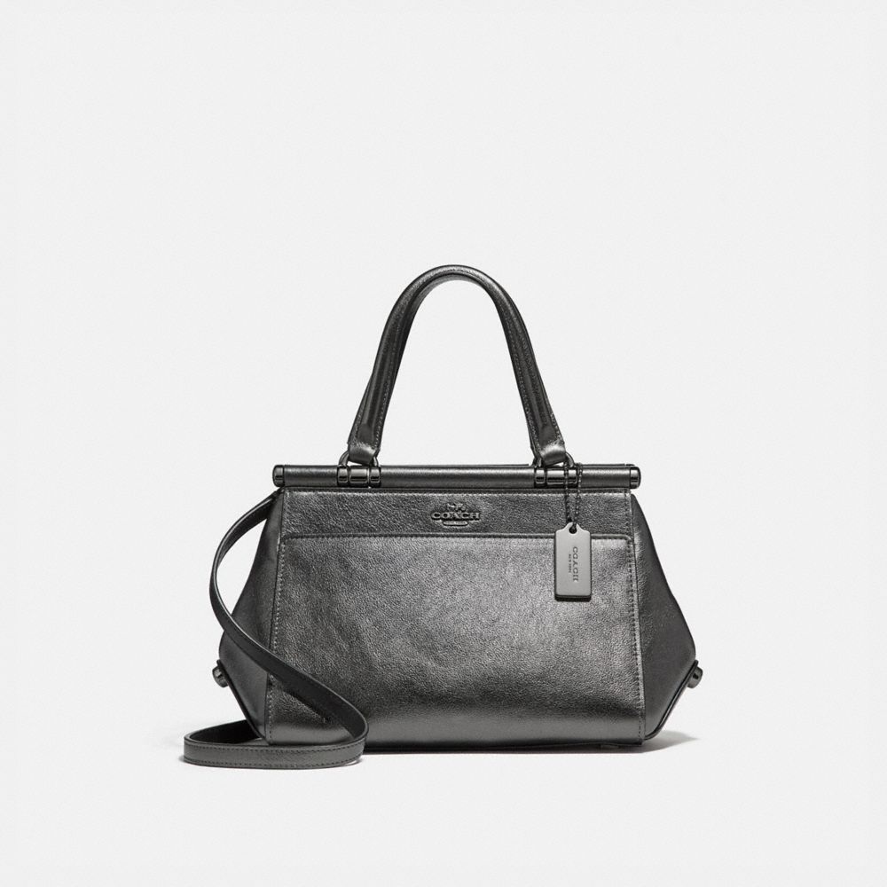 coach edie turnlock grey